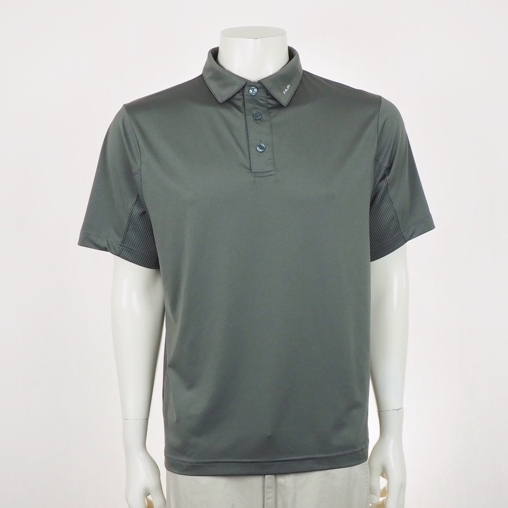 Huk Fishing Polo Shirt Mens Small Gray Casual Breathable Performance Tech Blend